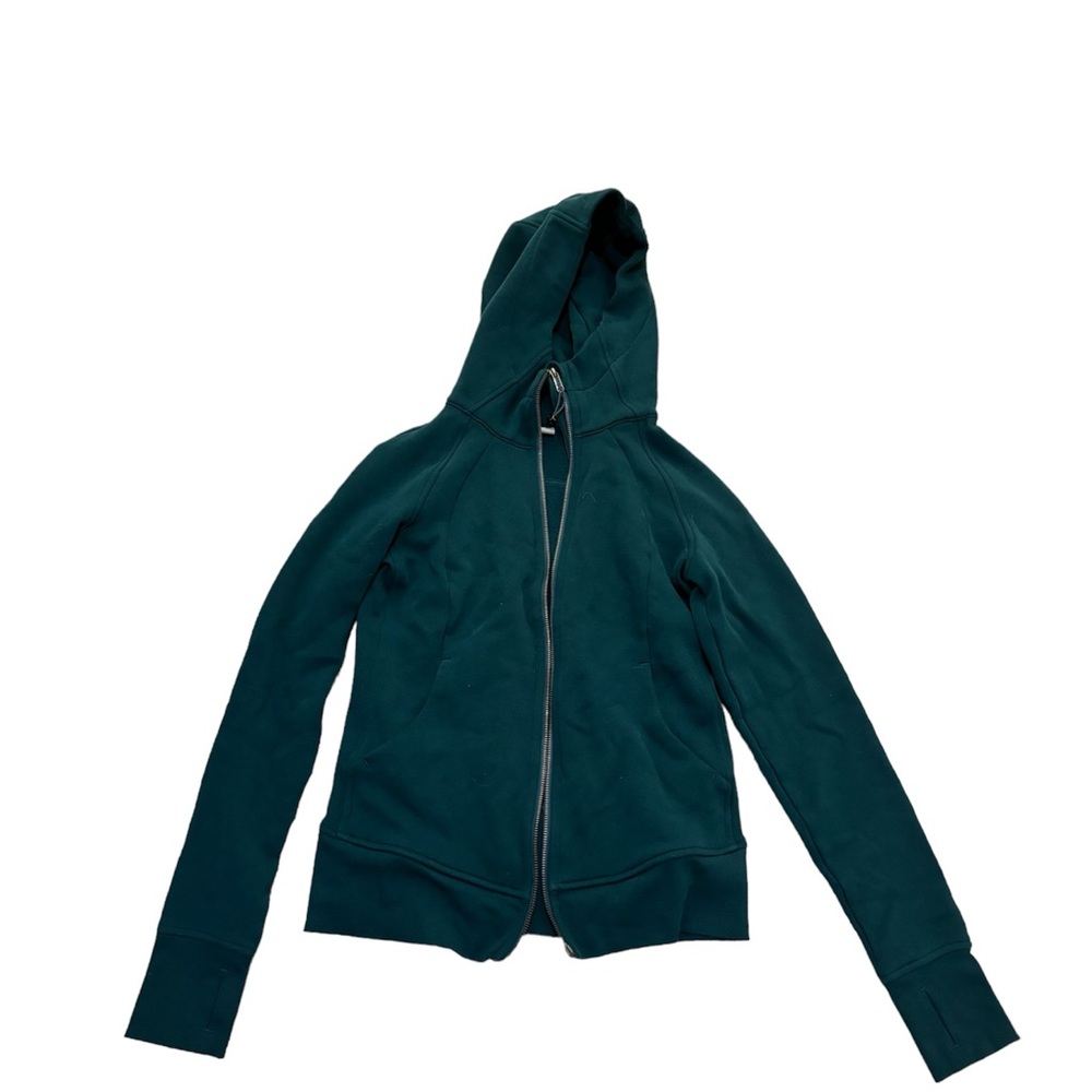 Lululemon dark green scuba full-zip hoodie